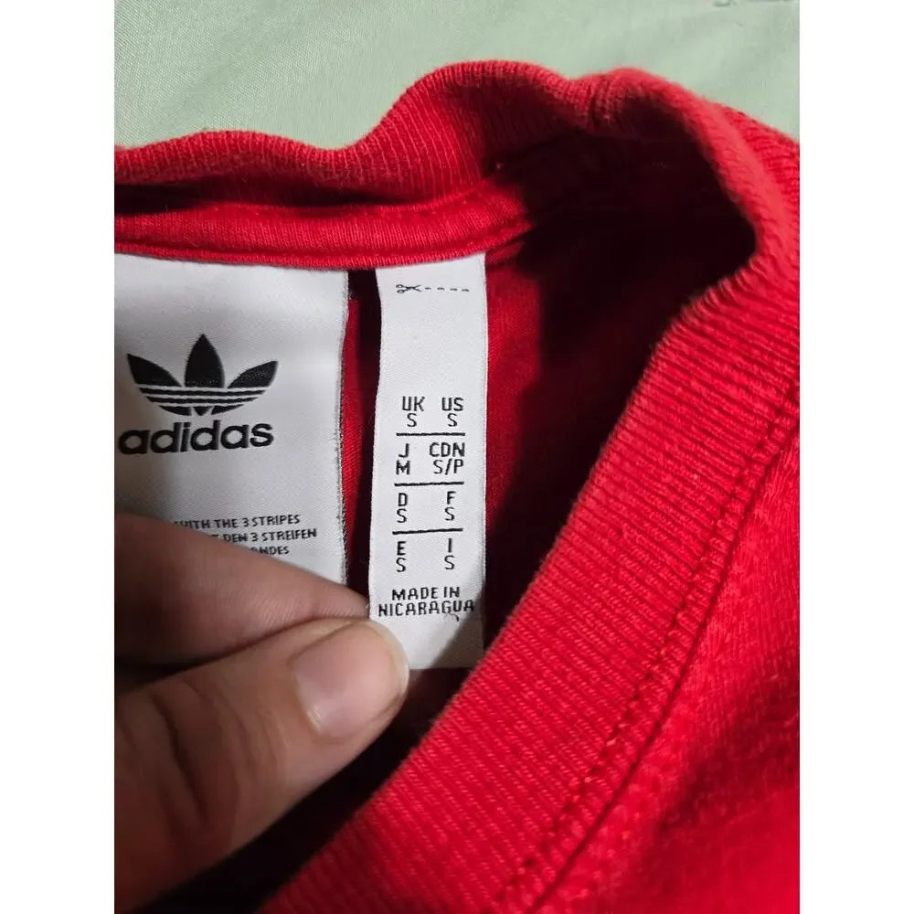Adidas small men's red tshirt